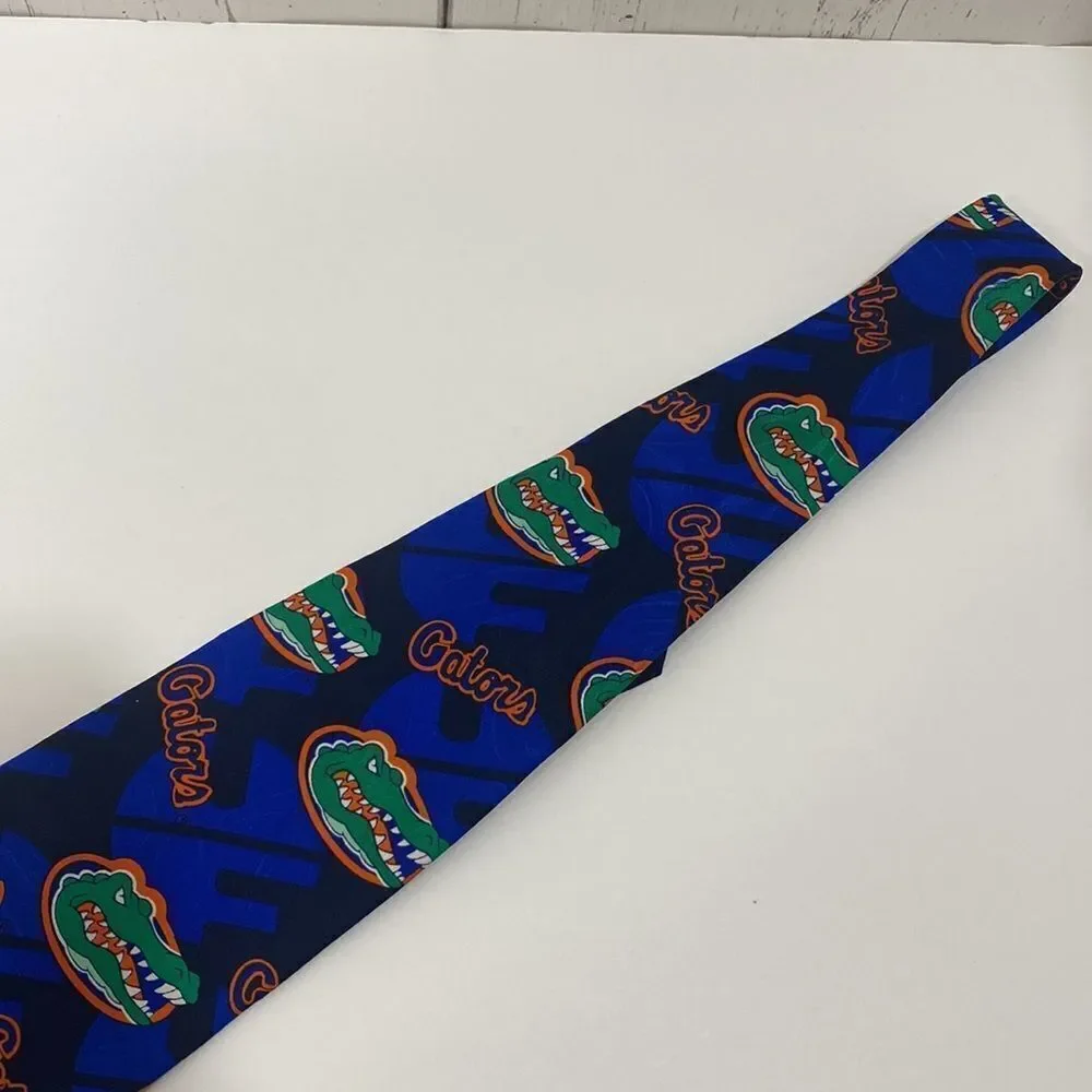 Florida Gators Football Merge Left  Orange Blue Neck Tie